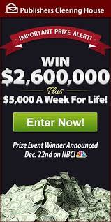 Hello My Pchblog Pals Now If Someone Were To Ask Me What Do You Need Money For I D Definitely Have A Nice Pch Sweepstakes Win For Life Winning Numbers