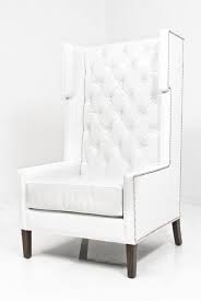 Tangier Wing Chair In Splash White Faux Leather In 2020 White Leather Chair Wing Chair Affordable Leather Chair