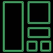 Neon Frame Vector Set Green Neon Glow Frame Png And Vector With Transparent Background For Free Download Neon Blue Neon Lights Tropical Frames
