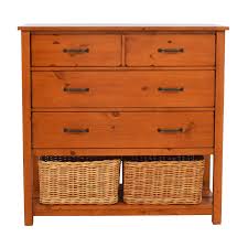 View all items from indian hill, ohio personal property sale sale. 76 Off Pottery Barn Kids Pottery Barn Kids Camp Four Drawer Dresser With Wicker Baskets Storage