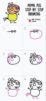 All children like crafts and activities at home, such as pedro. How To Draw Pedro Pony Peppa Pig Drawing And Coloring Pages Peppa Pig Drawing Art Drawings For Kids Peppa Pig