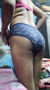 Amature indian boy wearing his step sisters bra and panty