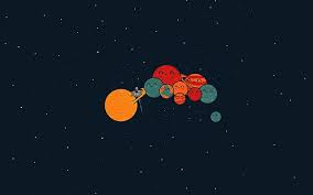 4k wallpapers of macos for free download. Ar49 Planets Cute Illustration Space Art Blue Red Wallpaper