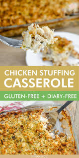Gluten Free Dairy Free Chicken Stuffing Casserole Studioist Dairy Free Recipes Dinner Dairy Free Lunch Dairy Free Crockpot Meals