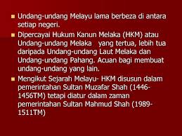 Sebuah buku yang membincangkan tentang kesultanan melayu melaka. Bbm 3104 Kuliah 10 Sambungan Kitab Undang Undang Melayu Ppt Download