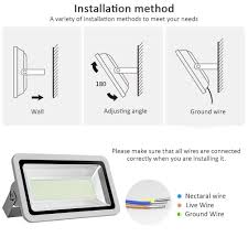 Missbee Super Bright 500w Led Flood Light 55000lm Outdoor Landscape Flood Light Security Light 60006500k Work For Garag Security Lights Led Flood Flood Lights