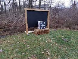 Archery Backstop I Made From 4x4s And A 4x6 Stall Mat I Bought At Tractor Supply For 40 Crossbowhunting Diy Archery Target Archery Target Archery Hunting