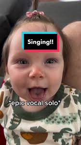 She gets a 10 for her voice and a 4 for working well with others.  #babiesoftiktok #singing #singingbaby