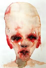 Cone head Watercolor portrait by me