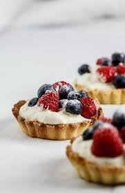 White Chocolate Tartelettes With Fresh Berries Simply Delicious Recipe Fruit Pizza Sugar Cookie Desserts Food
