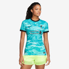 Buy official lfc premier league and champions league away kits from the official online store, personalisable with a name of your choice. Nike Liverpool 20 21 Womens Away Stadium Jersey Hyper Turquoise Black Womens Replica Tops