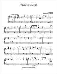 Te deum, op.66 (stanford, charles villiers) the three holy children, op.22 (stanford, charles villiers) a toy story (stanford, charles villiers) the travelling companion, op.146 (stanford, charles villiers) u. Marc Antoine Charpentier Prelude From Te Deum Sheet Music Pdf Notes Chords Classical Score Piano Solo Download Printable Sku 46769