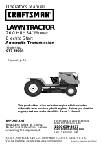 Maybe you would like to learn more about one of these? Craftsman Ys 4500 917 28990 User Manual 68 Pages Also For 917 28990