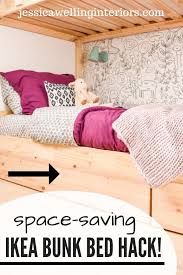 Under Bed Storage For Kids A Simple Ikea Hack Jessica Welling Interiors Ikea Bunk Bed Ikea Bunk Bed Hack Under Bed Storage