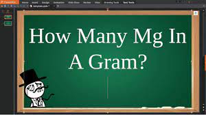 1 g = 1000 mg. How Many Mg In A Gram Youtube