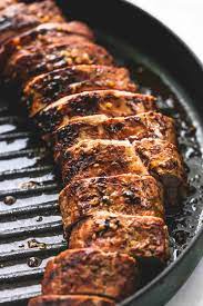 Pat dry your pork tenderloin and season with dehydrated garlic, onion powder, paprika, salt and pepper. Best Ever Healthy Grilled Pork Tenderloin Creme De La Crumb