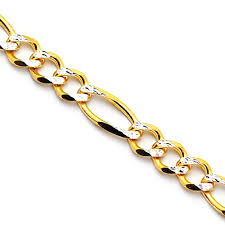 24 karat gold figaro chain. Solid 14k Yellow Gold Figaro Diamond Cut Link Mens Chain 5 5 Mm