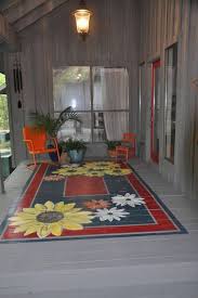 Raised And Enclosed Garden Bed Painted Porch Floors Porch Rug Painted Rug