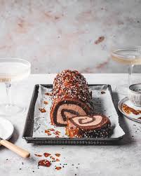 Milk Chocolate Tahini Buche De Noel In 2020 Chocolate Milk Buche De Noel Baking