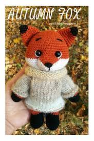 Crochet Fox Stuffed Animal Pattern Amigurumi Fox In Knitted Etsy Knitted Stuffed Animals Stuffed Animal Patterns Amigurumi Fox Pattern