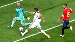 De gea's saves helped his side overcome paul pogba's red card in the. De Gea Makes His First Save Of 2018 World Cup Against Morocco As Com