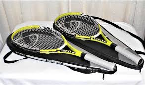 Two Head Ti Agassi Pro Green Tennis Racquets Head Cases Two Size Grips Read Head Tennis Racquets Sports Equipment Racquets