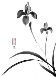 Artwork Japanese Art Black And White Serene Irises Original Painting Japanese Art Sumi E Asian Etsy In 2020 Japanese Art Asian Painting Sumi E Painting