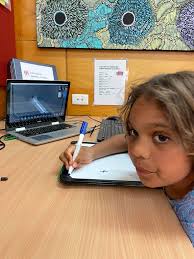 Maku class proudly, enjoying, literacy learning.