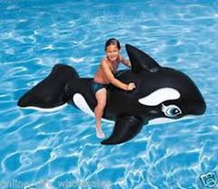 Check spelling or type a new query. New Inflatable Orca Whale Ride On Swimming Pool Float Toy Kid Aged 3 76 X 47 Pool Floats Pool Swimming Pool Floats