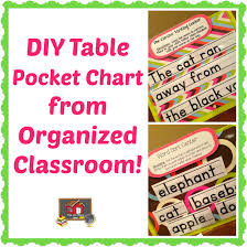 make your own table top pocket chart classroom