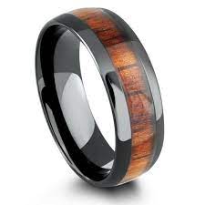 Classic Black Polished Ceramic Wooden Ring 8mm Width In 2020 Wood Wedding Ring Wooden Wedding Ring Wedding Rings Unique