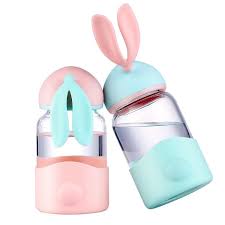 Glass Bunny Water Bottle Bottle Glass Water Bottle Water Bottle