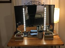 Ikea Mirror Karmsund 50 Ikea Led Lights Ledberg 15 X 2 Makeup Nook Priceless Ikea Decor Ikea Ikea Mirror