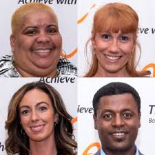 Andrea Brown, Nancy Brown, Amanda Maier and Isaac Gobena