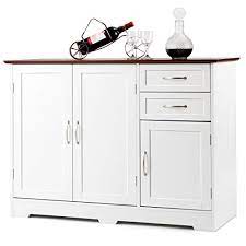 Recommendations for unique pooja room cupboard designs. Giantex Buffet Server Sideboard Storage Cabinet Console Table Tableware Organizer Kitchen Dining Room Furniture Entryway Cupboard With 2 Door Cabinet And 2 Drawers White Vermilion Buy Online In Armenia At Armenia Desertcart Com Productid