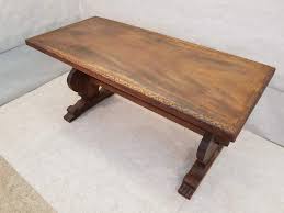 Small Antique French Mid 19th Century Carved Oak Trestle Dining Table Very Old And Rare French Farmhouse Table Coffee Table Farmhouse Vintage Dining Table