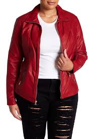 Kenneth Cole New York Faux Leather Moto Jacket Plus Size Nordstrom Rack
