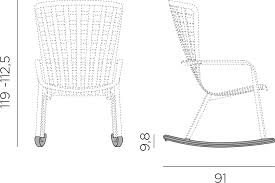 Rocking chairs also have typically sloping, lounging angles providing some great ergonomic benefits to users. Nardi Rocking Chair Runners Folio Rocking Interismo Online Shop Global