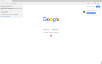 On the Search bar when I search via google I get the error msg ...