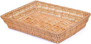 Maybe you would like to learn more about one of these? Amazon Com Rectangular Shallow Bread Basket Flat Wicker Tray Baskets For Kitchen Table Fruit Large Home Improvement