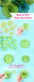 Paper Succulent Template How To Make Paper Succulent Flowers Paper Succulents Paper Flower Template Construction Paper Flowers