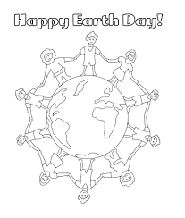 The clouds look like a crown on her head. Earth Day Coloring Pages