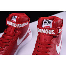 The supreme x nike air force 1 low. Supreme X Nike Air Force 1 High Supreme Sp Varsity Red White Shopee Malaysia