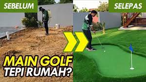 Lakukan perawatan pada rumput di rumah kamu dengan melakukan pemotongan secara berkala maupun pemupukan. Senang Je Pasang Rumput Golf Untuk Taman Dah Boleh Main Golf Kat Rumah Youtube