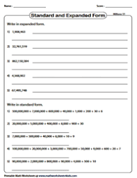 All formats available for pc, mac, ebook readers and other mobile devices. Standard And Expanded Form Worksheets