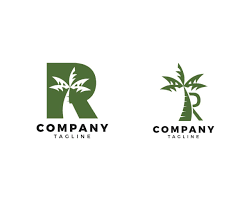 Conjunto De Vetor De Design De Icone De Arvore De Coco Do Logotipo Da Letra R 5286620 Vetor No Vecteezy