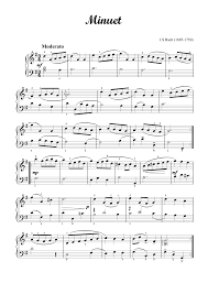 Freie noten und konzertangebote kostenlos. Minuet In G J S Bach Sheet Music Bitesize Piano Noten Kostenlose Musiknoten Leichte Noten