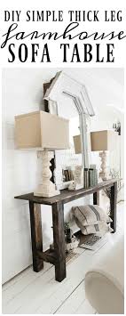Diy Farmhouse Sofa Table Super Easy To Build With Full Tutorial Diy Sofa Table Farmhouse Sofa Table Diy Console Table