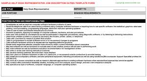 It help desk technician job profile Help Desk Representative Career Templates Examples