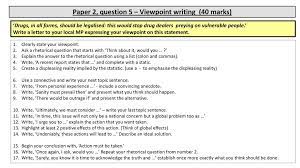 A, b, c and d. Paper 2 Question 5 Viewpoint Writing 40 Marks Ppt Download